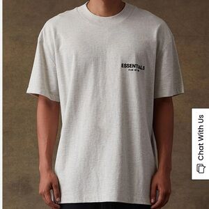 NWT Fear of God Essentials Light Gray T-Shirt Sz Small